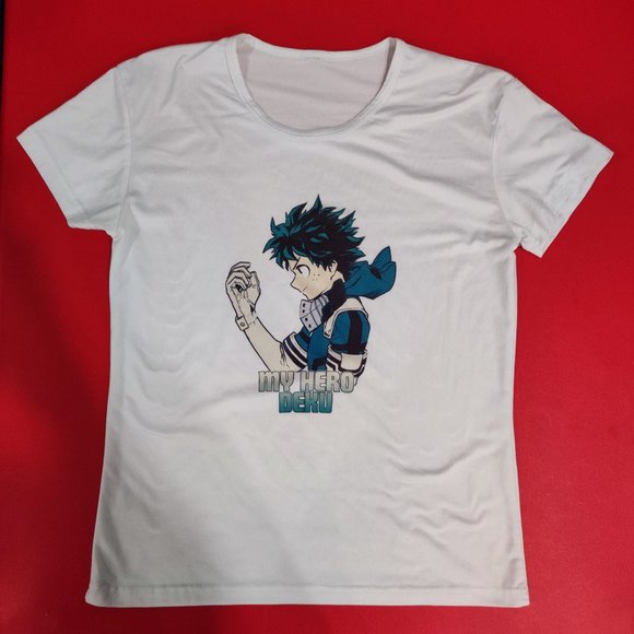 Tops - My Hero Academy Deku T-shirt white women's size S